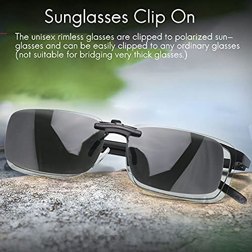 Heritan Gafas de sol polarizadas verde oscuro unisex con clip en gafas
