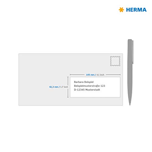 Herma 5058 - Pack de 280 etiquetas, 105 x 42.3 mm, color amarillo