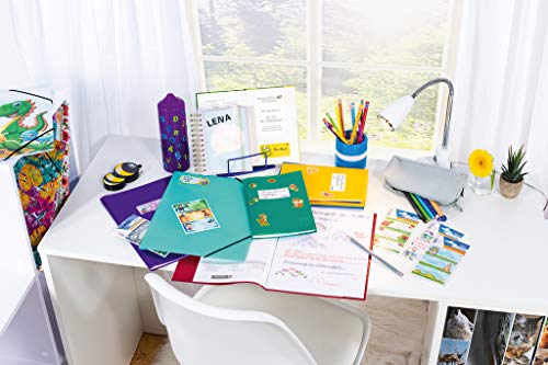 HERMA 5588 - Etiquetas autoadhesivas para libros con diseño de jugador de fútbol, para la escuela para niños, niñas y niños, 6 etiquetas escolares, 76 x 35 mm
