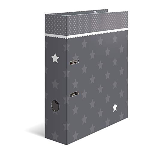 HERMA Archivadores de anillas con palanca Estrellas, motivos surtidos, A4, 70 mm, con estampado interior, Paquete de 10