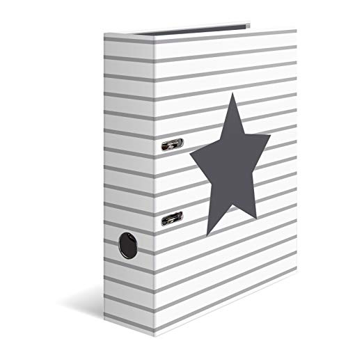 HERMA Archivadores de anillas con palanca Estrellas, motivos surtidos, A4, 70 mm, con estampado interior, Paquete de 10
