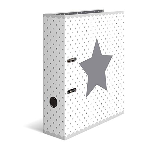HERMA Archivadores de anillas con palanca Estrellas, motivos surtidos, A4, 70 mm, con estampado interior, Paquete de 10