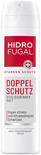 Hidrofugal - Spray de protección doble (150 ml), fuerte antitranspirante, protección contra el estrés y el calor, desodorante en spray para una fuerte protección sin alcohol etílico