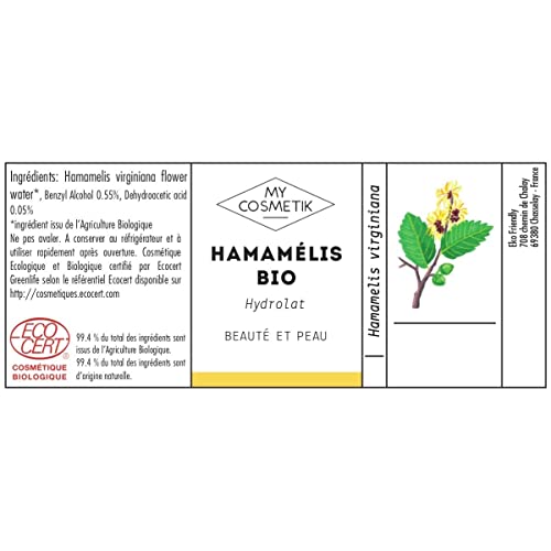 Hidrolato de Hamamelis orgánico Cosméticos - MY COSMETIK - 100 ml