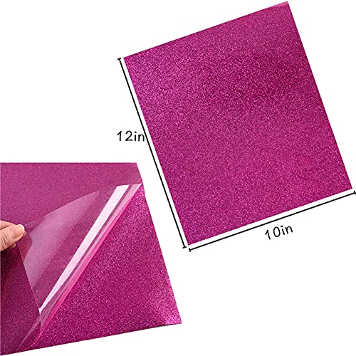 Hojas de vinilo de transferencia de calor con purpurina de 15 colores, para planchar, paquetes de vinilo brillante HTV para manualidades, camisetas, gorros, suministros de ropa, 30,5 x 25,4 cm