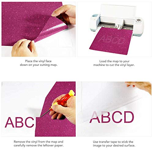 Hojas de vinilo de transferencia de calor con purpurina de 15 colores, para planchar, paquetes de vinilo brillante HTV para manualidades, camisetas, gorros, suministros de ropa, 30,5 x 25,4 cm