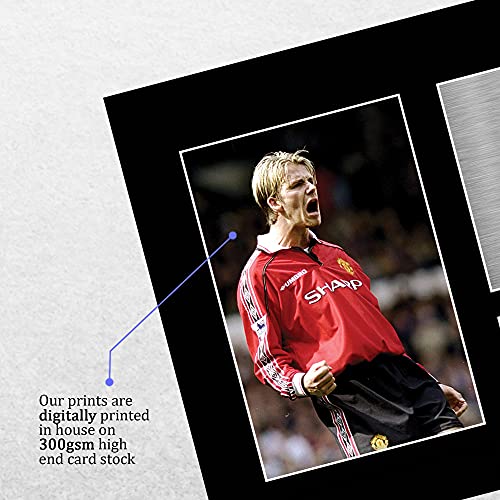 HWC Trading David Beckham A4 Sin Marco Regalo De Visualización De Fotos De Impresión De Imagen Impresa Autógrafo Firmado Por Manchester United Los Aficionados Al Fútbol