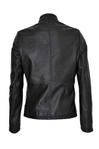 IKKS MEN - Chaqueta de piel para hombre (talla M)