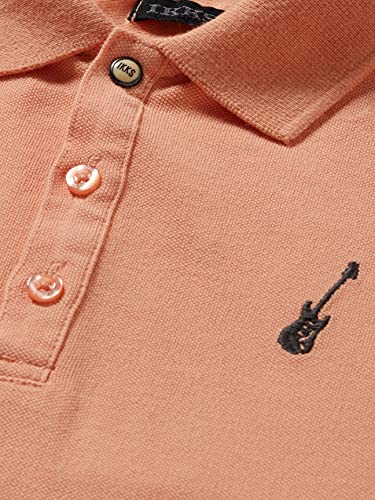 IKKS Polo Orange Blanchi Rock In et Broderie Guitare Camisa, Naranja, 3 Años para Niñas