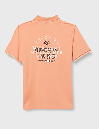 IKKS Polo Orange Blanchi Rock In et Broderie Guitare Camisa, Naranja, 3 Años para Niñas