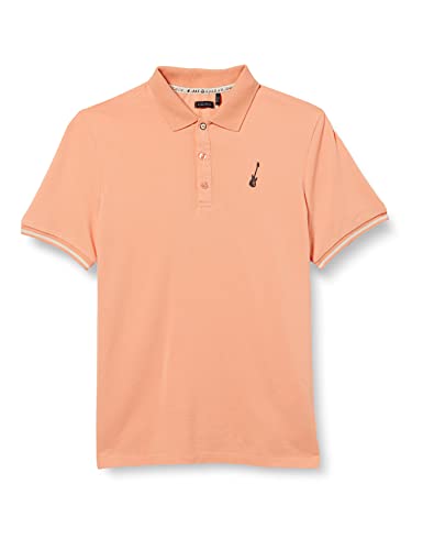 IKKS Polo Orange Blanchi Rock In et Broderie Guitare Camisa, Naranja, 3 Años para Niñas
