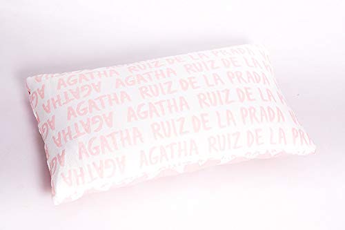 Imperial Confort Almohada Agatha Ruiz de la Prada, Rosa y Blanca, 1 Unidad (Paquete de 1)