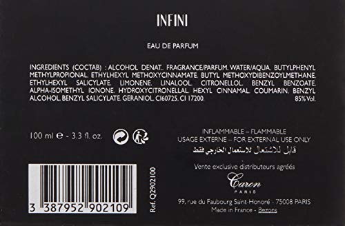 INFINI by Caron Eau De Parfum Spray 3.3 oz / 100 ml (Women)