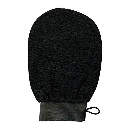 IWILCS 4PCS Guantes Exfoliantes, Guantes de Ducha Exfoliantes de Baño, Manoplas Exfoliantes para Brazos, Piernas, para Descamación, Exfoliante (Negro, Naranja, Marrón, Rojo Rosa)