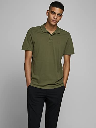 JACK & JONES Jjebasic Polo SS Noos, Verde (Olive Night), L para Hombre