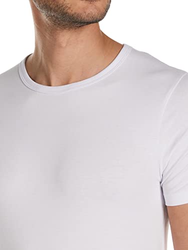Jack & Jones Jones - Camiseta de manga corta con cuello redondo para hombre, color blanco (optical white), talla L