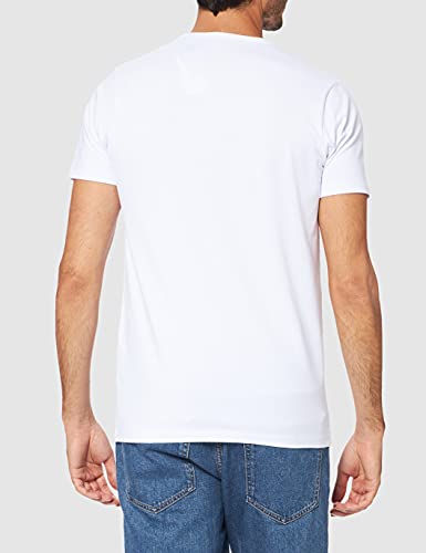 Jack & Jones Jones - Camiseta de manga corta con cuello redondo para hombre, color blanco (optical white), talla L