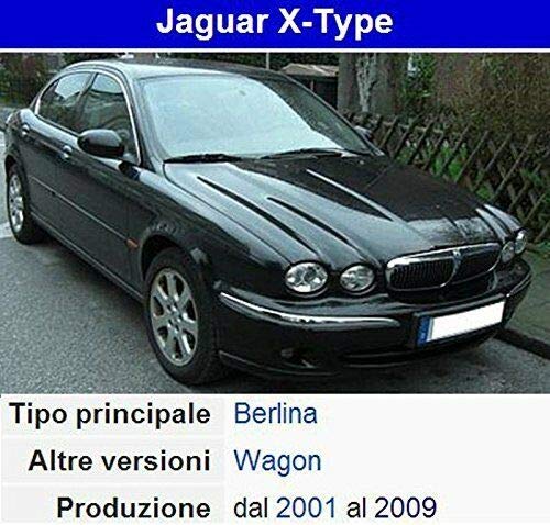 JAGUAR-X-Type-NE Alfombrillas de terciopelo personalizadas, bordadas, color negro
