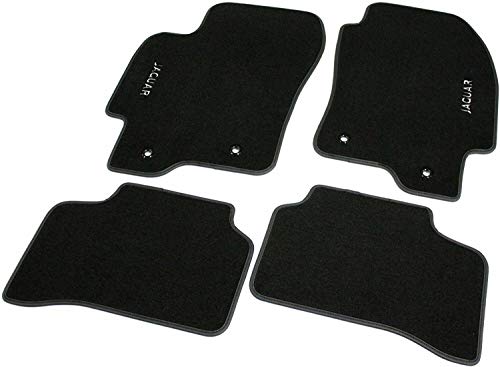JAGUAR-X-Type-NE Alfombrillas de terciopelo personalizadas, bordadas, color negro
