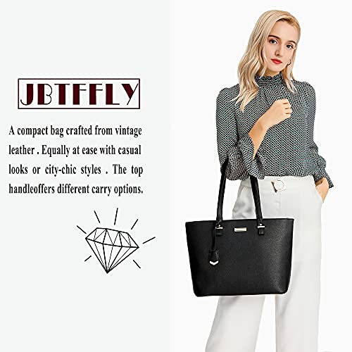 JBTFFLY Carteras y bolsos de mano para mujer Bolsos de hombro vintage Bolsos de noche，Juego de cuatro piezas，1-1 Negro