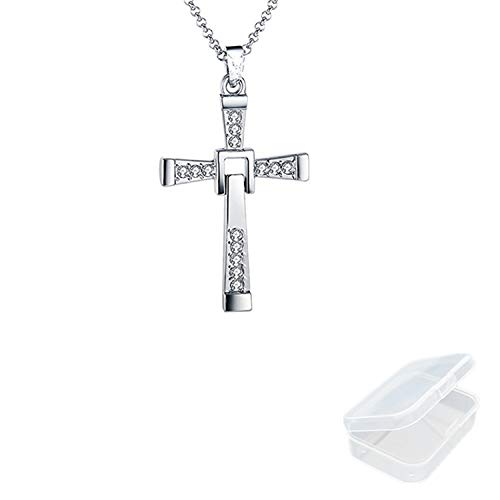 JinYu Collar con colgante de cruz de Dominic Toretto Vin Diesel para hombre con caja