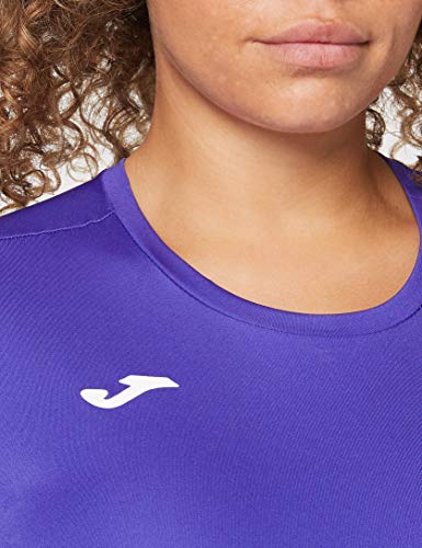Joma Combi Woman M/C Camiseta Deportiva para Mujer de Manga Corta y Cuello Redondo, Morado (Purple), XL