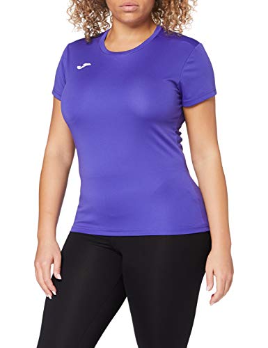 Joma Combi Woman M/C Camiseta Deportiva para Mujer de Manga Corta y Cuello Redondo, Morado (Purple), XL