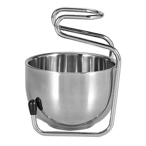 Juego de afeitado Soporte para brocha de afeitar de acero inoxidable Juego de aseo Juego de afeitado para hombres Juego de herramientas de limpieza de afeitado Soporte para brocha de afeitar y cuenco