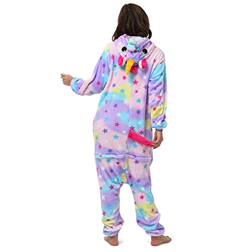 Katara- Pijama (10+ Modelos) Disfraz Animales Cosplay Adultos, Color Unicornio Morado-Blanco, Talla 155-165cm (1744)