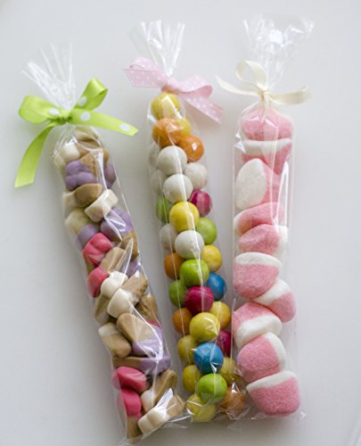 kgpack 200x Bolsas de plástico de celofán Transparente 25 x 5 cmBolsitas de Bolsas de plástico para Galletas Galletas Dulces Tortas de Dulces Magdalenas de Chocolate PiruletaBolsas de Decoracións
