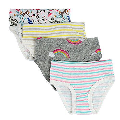 Kidear Serie de Calzón Suave de Algodón Calzoncillo para Niñas (Paquete de 8) (Estilo1, 2-3 Años)