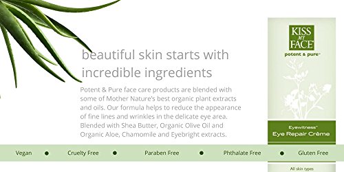 Kiss My Face Organics Eyewitness Eye Repair Creme, 0.5 Ounce Tubes by Kiss My Face