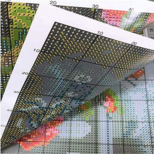 Kit de bordado imágenes de bordado punto de cruz preimpreso-enciclopedia de frutas -40X50Cm bordado bordado hilo de bordado decoración del hogar de Año Nuevo regalos creativos (lienzo preimpreso