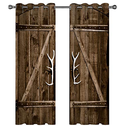 KLily Patrón De Puerta De Madera Cortina De Impresión A Una Cara Cortina De Partición De Efecto 3D Material De Poliéster Impermeable Cortina Fácil De Instalar Estudio Fotográfico De Jardín Fondo De