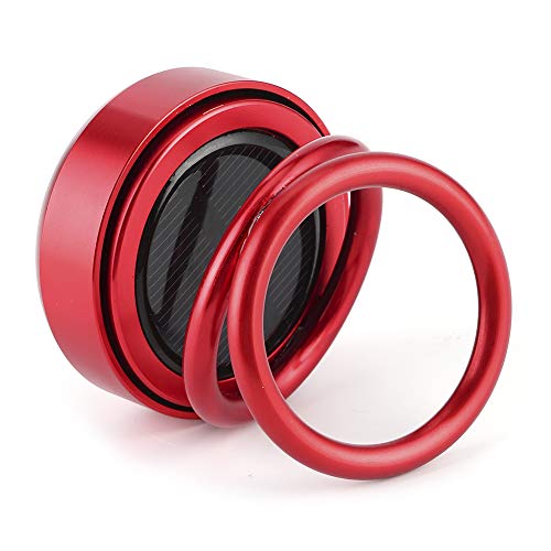KUIDAMOS Soporte de aromaterapia de Olor de energía Solar Durable Elegante Difusor de Fragancia Duradero Difusor de Aroma Giratorio para exudar Fragancia Natural para el automóvil(Red)