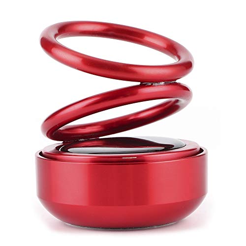 KUIDAMOS Soporte de aromaterapia de Olor de energía Solar Durable Elegante Difusor de Fragancia Duradero Difusor de Aroma Giratorio para exudar Fragancia Natural para el automóvil(Red)