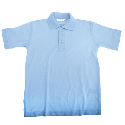 KUSTOM KIT- Polo clásico de Manga Corta Lavable a 60 Grados para niños (9-10 años) (Azul Claro)