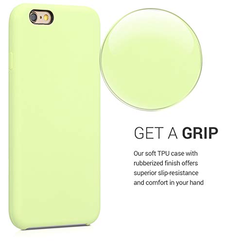 kwmobile Carcasa Compatible con Apple iPhone 6 / 6S - Funda de Silicona para móvil - Cover Trasero en Verde Pistacho