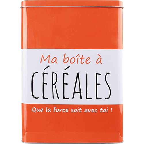 La Box A Ma - Caja de metal, metal, naranja, 17,40 x 9,30 x 24,10 cm