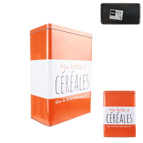 La Box A Ma - Caja de metal, metal, naranja, 17,40 x 9,30 x 24,10 cm