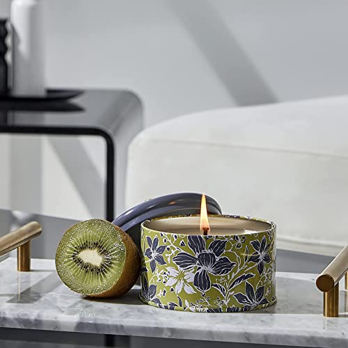LA JOLIE MUSE Vela Aromática de Ponche de Melocotón y Kiwi, Vela de Cera Natural para el Hogar, Velas Aromaticas para Regalo, 35 Horas de Duración, Decoración y Fragancia para el Hogar, Envase, 185g