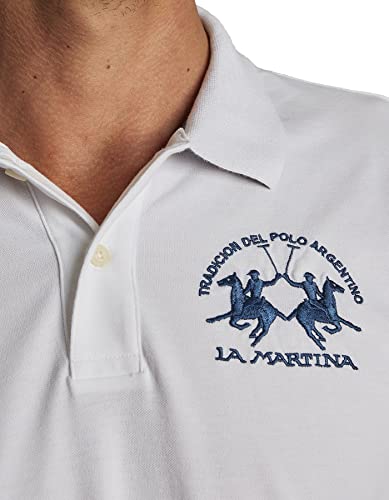 La Martina - Polo de Hombre Regular fit, Blanco Óptico, Man, L
