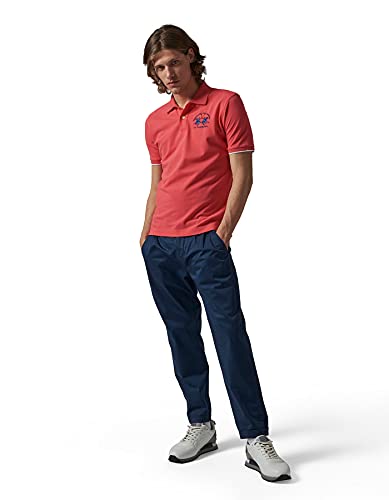 La Martina - Polo Hombre Manga Corta, Corte Regular, Coral Calipso, Man, L