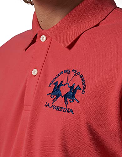 La Martina - Polo Hombre Manga Corta, Corte Regular, Coral Calipso, Man, L