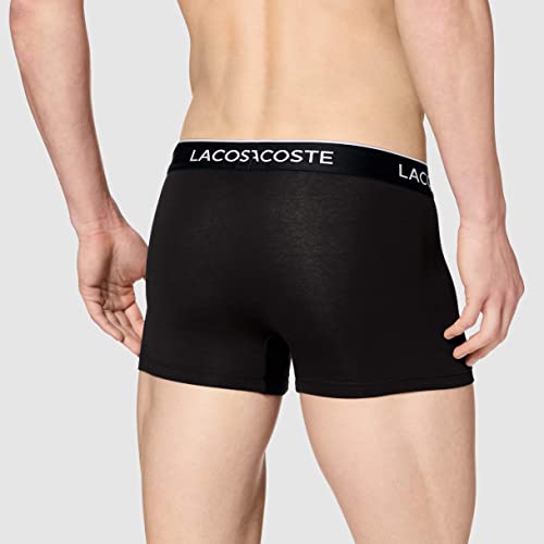 Lacoste 5H3389 Boxer Corto para Hombre, Noir, XXL (Pack de 3)