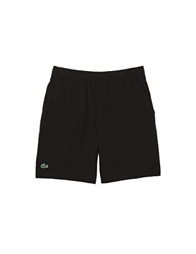 Lacoste Pantalón corto deportivo para hombre., Negro / blanco (258)., L