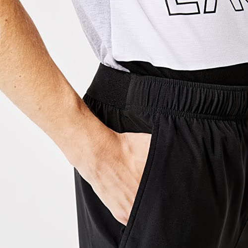 Lacoste Pantalón corto deportivo para hombre., Negro / blanco (258)., L