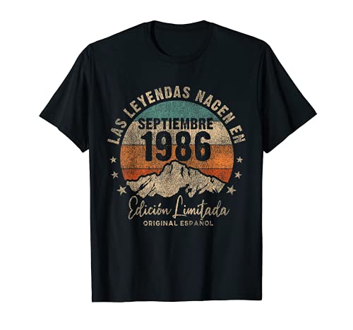 Las Leyendas nacen en Septiembre de 1986 35 Años Cumpleaños Camiseta