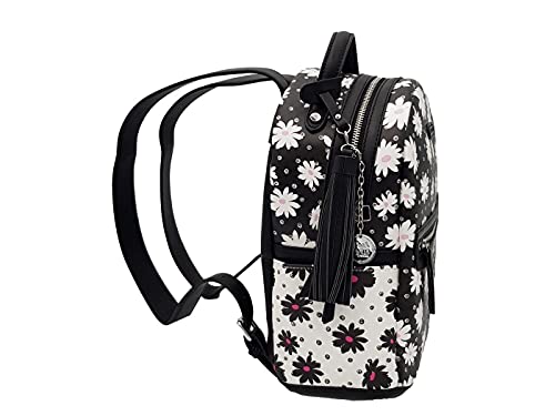 L'Atelier du sac Mochila + Pashmina Honolulu PASHBAG Negro 29 x 26 x 14 cm