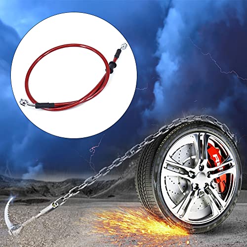 Latiguillo Freno Moto 70cm motocicleta hidráulica reforzada freno embrague manguera tubo para la bici de la suciedad Enduro Motocross-Rojo